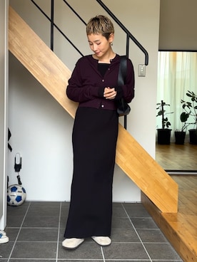 「Bonjour Sagan（ボンジュールサガン）のアイテム」を使った、mikkoさん（レディース・161cm）の冬コーディネート