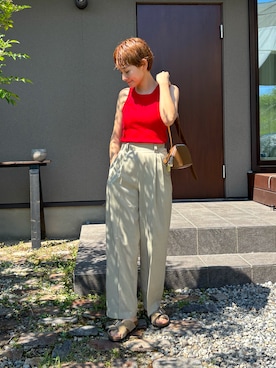 「アイテム（サンダル）」を使った、mikkoさん（レディース・161cm・30代）の夏コーディネート