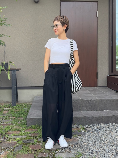 トップス Hanes for BIOTOP CROPPED T 2P TRIM BIOTOP tシャツ WOMEN「Hanes for BIOTOP」TRIBLEND CROPPED T
