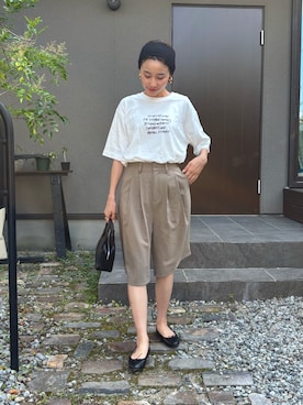 「PUAL CE CIN（ピュアルセシン）のアイテム」を使った、mikkoさん（レディース・161cm）の夏コーディネート