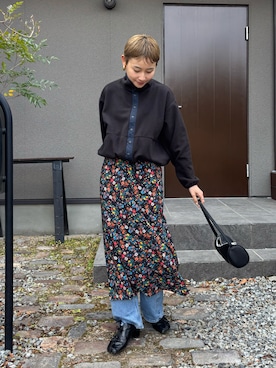 「upperhights（アッパーハイツ）のアイテム」を使った、mikkoさん（レディース・161cm）の冬コーディネート