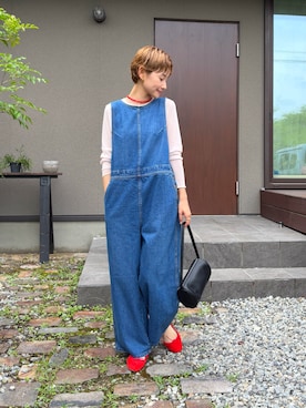 「アイテム（ネックレス）」を使った、mikkoさん（レディース・161cm）の夏コーディネート