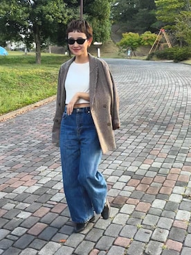 「アイテム（リング）」を使った、mikkoさん（レディース・161cm）の秋コーディネート