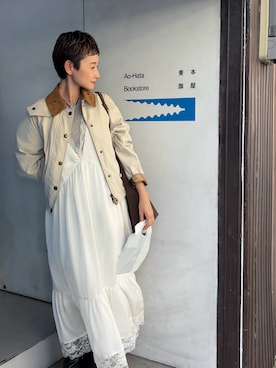 「アイテム（ワンピース/ドレス）」を使った、mikkoさん（レディース・161cm・30代）の秋コーディネート