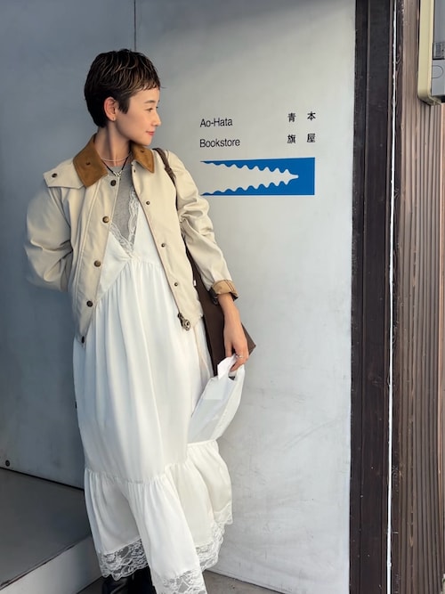 【新品】&エルシー　カモフラージュワンピース トールサイズ ロング丈シャツワンピース（共布ベルト付） 通販