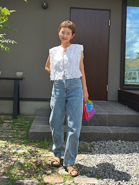 「アイテム（パンツ）」を使った、mikkoさん（レディース・161cm・30代）の夏コーディネート