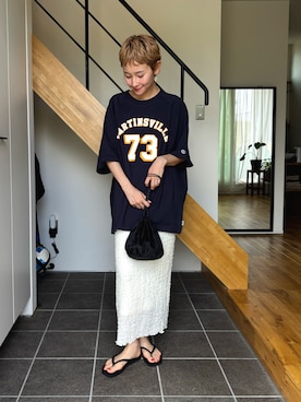 「アイテム（スカート）」を使った、mikkoさん（レディース・161cm）の春コーディネート