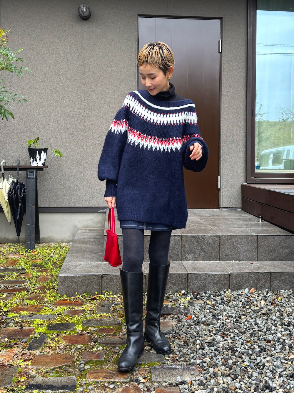eL（エル）の「【eL】3G Fair Isle Pullover/588096（ニット/セーター