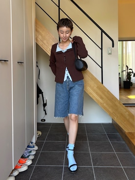 「アイテム（レッグウェア）」を使った、mikkoさん（レディース・161cm）の秋コーディネート