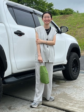 「NOMINE（ノミネ）のアイテム」を使った、mikkoさん（レディース・161cm）の夏コーディネート