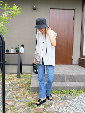 「NOMINE（ノミネ）のアイテム」を使った、mikkoさん（レディース・161cm）の夏コーディネート