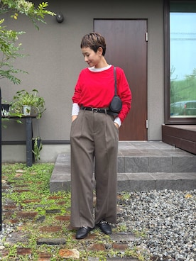 「アイテム（イヤリング）」を使った、mikkoさん（レディース・161cm）の秋コーディネート