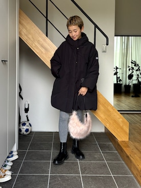 「アイテム（レッグウェア）」を使った、mikkoさん（レディース・161cm）の冬コーディネート