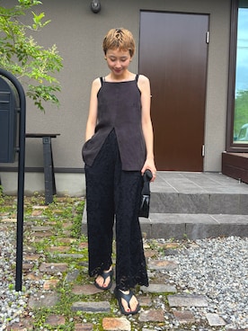 「PUAL CE CIN（ピュアルセシン）のアイテム」を使った、mikkoさん（レディース・161cm）の夏コーディネート