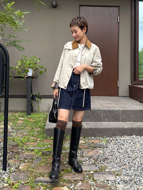 スティーブンアラン　本革　ロングブーツ Steven Alan＞レザー ライディング ロングブーツ（ブーツ