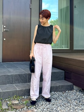「アイテム（イヤリング）」を使った、mikkoさん（レディース・161cm）の夏コーディネート
