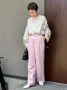 「NOMINE（ノミネ）のアイテム」を使った、mikkoさん（レディース・161cm）の春コーディネート