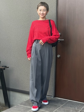 「null.（ヌル）のアイテム」を使った、mikkoさん（レディース・161cm）の秋コーディネート