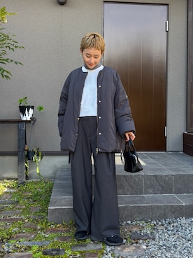 「アイテム（ダウンジャケット/コート）」を使った、mikkoさん（レディース・161cm）の秋コーディネート