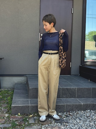 ＜6(ROKU)＞コットン チノ パンツ ブラック BEAUTY&YOUTH UNITED ARROWS｜<6(ROKU)>コットン チノ パンツ