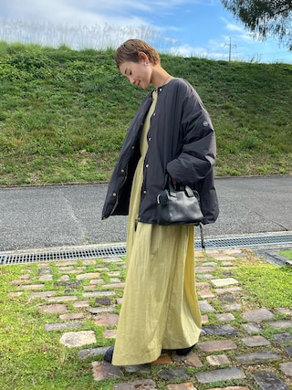 6（ロク）の「＜6(ROKU)＞ナイロン ボリューム ワンピース（ワンピース