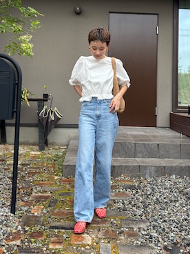 「アイテム（イヤリング）」を使った、mikkoさん（レディース・161cm）の夏コーディネート