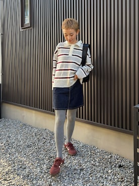 「アイテム（レッグウェア）」を使った、mikkoさん（レディース・161cm）の秋コーディネート