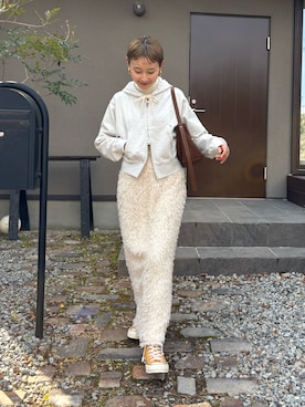 「CONVERSE（コンバース）のアイテム」を使った、mikkoさん（レディース・161cm）の冬コーディネート