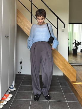 「アイテム（イヤリング）」を使った、mikkoさん（レディース・161cm）の秋コーディネート