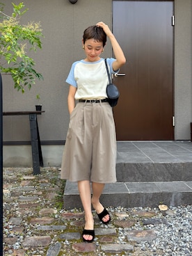 「アイテム（イヤリング）」を使った、mikkoさん（レディース・161cm）の夏コーディネート