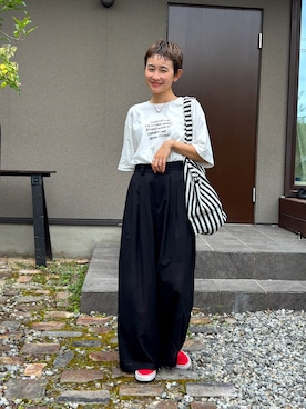 「PUAL CE CIN（ピュアルセシン）のアイテム」を使った、mikkoさん（レディース・161cm）の夏コーディネート