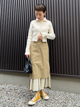 「null.（ヌル）のアイテム」を使った、mikkoさん（レディース・161cm）の春コーディネート
