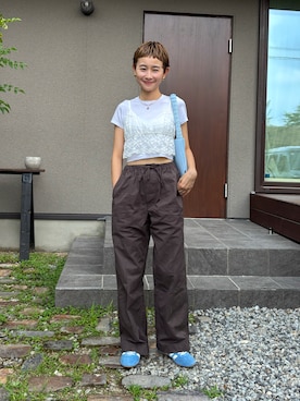 「アイテム（バッグ）」を使った、mikkoさん（レディース・161cm・30代）の夏コーディネート