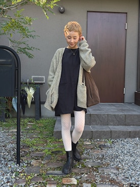 「アイテム（タイツ/ストッキング）」を使った、mikkoさん（レディース・161cm）の秋コーディネート