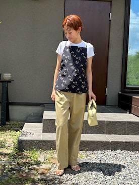 「CENE（セネ）のアイテム」を使った、mikkoさん（レディース・161cm）の夏コーディネート
