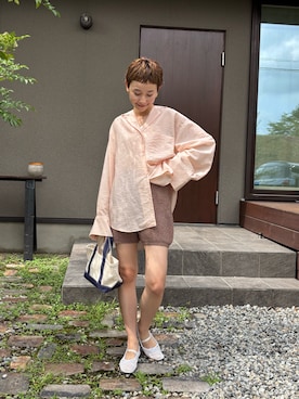 「アイテム（トートバッグ）」を使った、mikkoさん（レディース・161cm・30代）の夏コーディネート