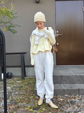 「MANOF（マノフ）のアイテム」を使った、mikkoさん（レディース・161cm）の冬コーディネート