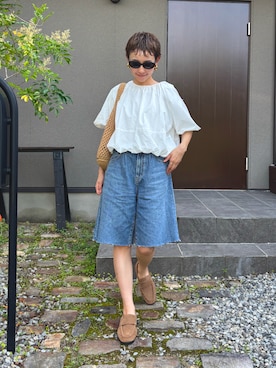 「ORLEAN（オルレアン）のアイテム」を使った、mikkoさん（レディース・161cm）の夏コーディネート