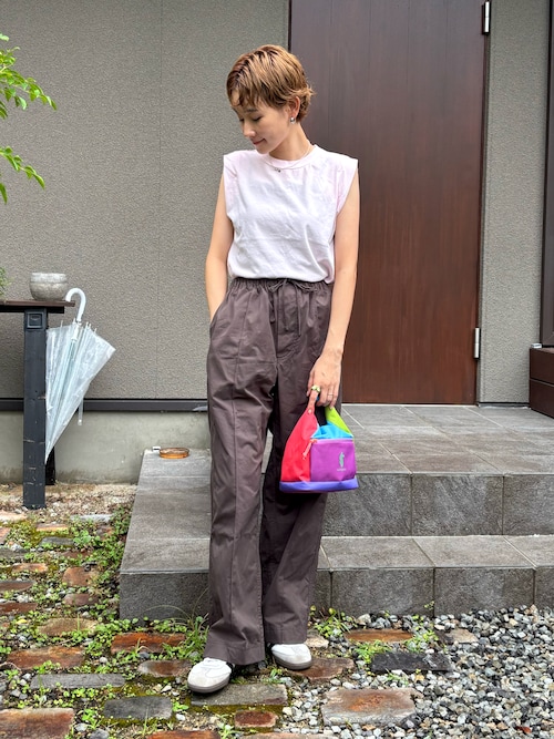 todayful Cotton Easy Pants チャコールグレー
