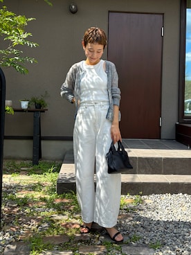 「アイテム（カーディガン/ボレロ）」を使った、mikkoさん（レディース・161cm）の秋コーディネート