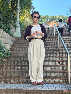 「アイテム（イヤリング）」を使った、mikkoさん（レディース・161cm・30代）の秋コーディネート