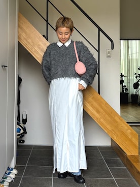 「アイテム（ワンピース）」を使った、mikkoさん（レディース・161cm）の冬コーディネート