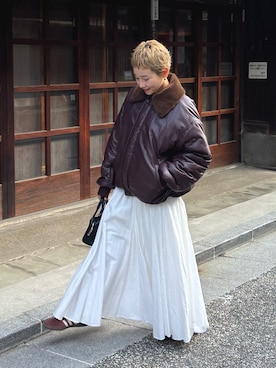 「アイテム（ニット/セーター）」を使った、mikkoさん（レディース・161cm）の秋コーディネート