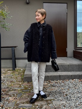 「UNTISHOLD（アンチショルド）のアイテム」を使った、mikkoさん（レディース・161cm）の春コーディネート