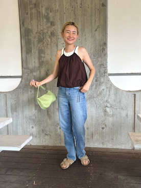 「JW PEI（ジェイダブリューペイ）のアイテム」を使った、mikkoさん（レディース・161cm）の夏コーディネート