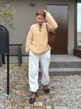 「NUEF （ヌエフ）のアイテム」を使った、mikkoさん（レディース・161cm）の冬コーディネート