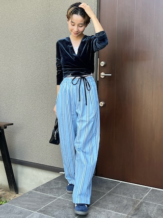 Steven Alan◆VELOUR CACHE COEUR CARDIGAN/カーディガン(薄手)/8227-222-0039 Steven Alan（スティーブンアラン）の「＜Steven Alan＞VELOUR