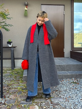 「anuke（アンヌーク）のアイテム」を使った、mikkoさん（レディース・161cm）の冬コーディネート