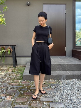 「PUAL CE CIN（ピュアルセシン）のアイテム」を使った、mikkoさん（レディース・161cm）の夏コーディネート