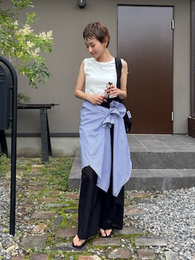 「CENE（セネ）のアイテム」を使った、mikkoさん（レディース・161cm）の夏コーディネート